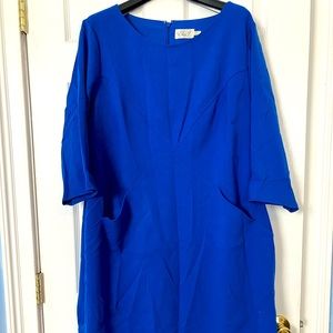 Eliza J sheath dress, cobalt blue